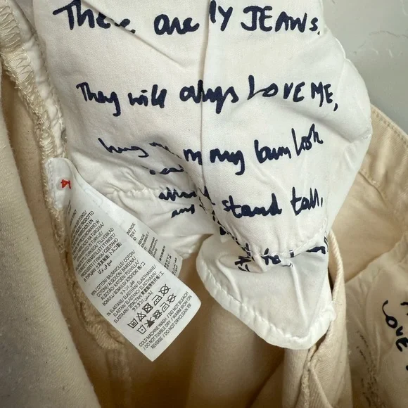 NWT Boden Cropped Flare High-Rise Jeans Cream Size 18 US - Picture 9 of 14